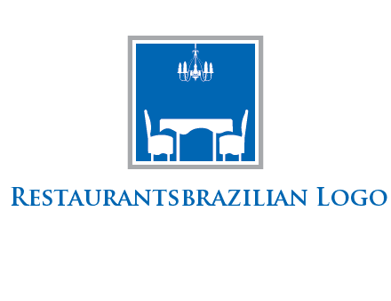 chair and table inside the square logo