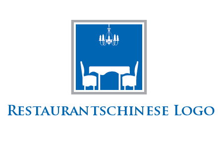 chair and table inside the square logo