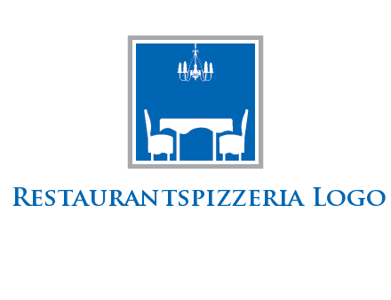 chair and table inside the square logo
