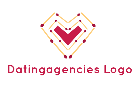 match stick creating heart shape logo