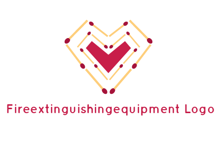 match stick creating heart shape logo