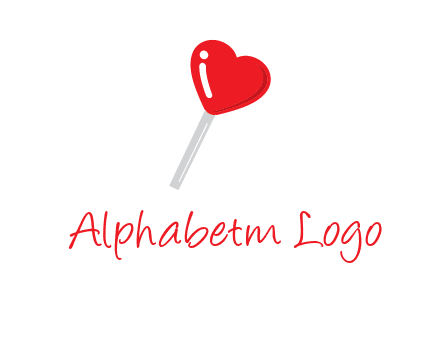 heart shape lollipop logo