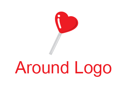 heart shape lollipop logo
