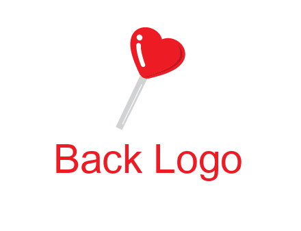 heart shape lollipop logo