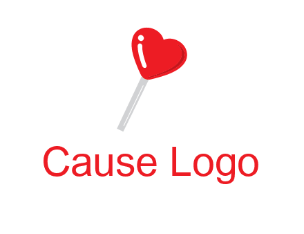 heart shape lollipop logo