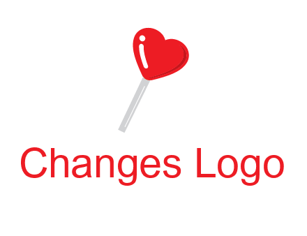 heart shape lollipop logo