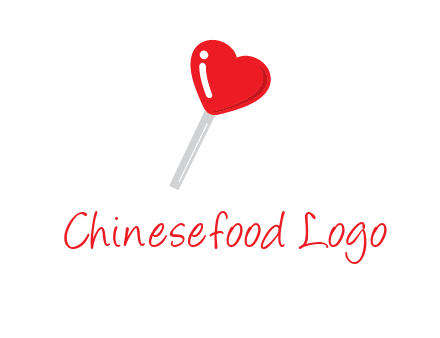 heart shape lollipop logo