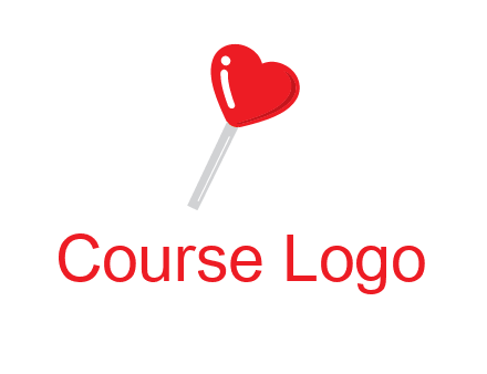 heart shape lollipop logo