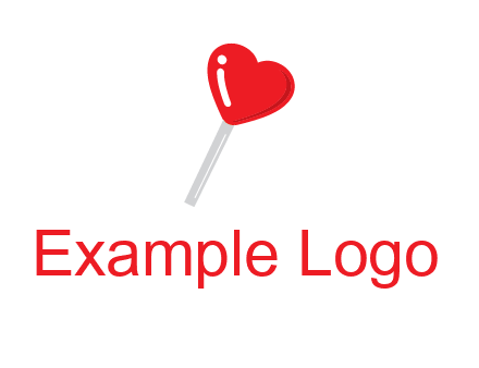 heart shape lollipop logo
