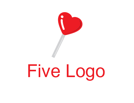 heart shape lollipop logo