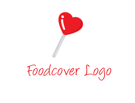 heart shape lollipop logo
