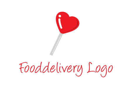 heart shape lollipop logo