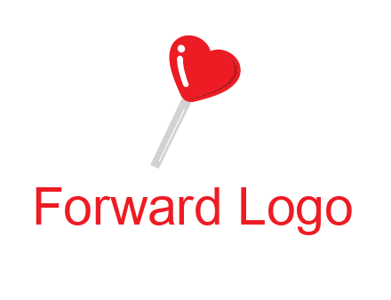 heart shape lollipop logo