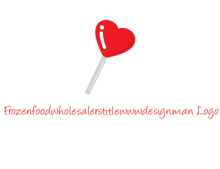 heart shape lollipop logo