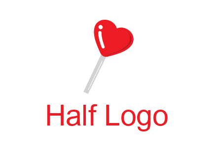 heart shape lollipop logo