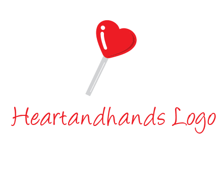 heart shape lollipop logo