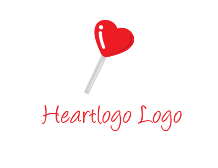 heart shape lollipop logo