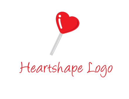 heart shape lollipop logo