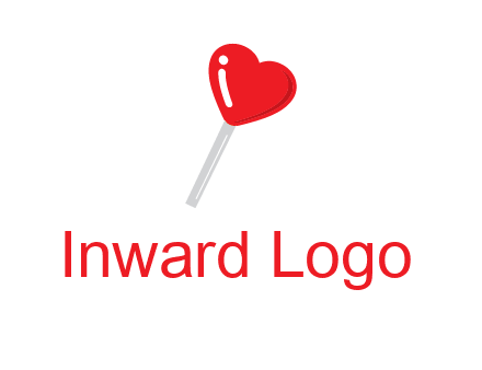 heart shape lollipop logo