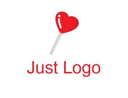 heart shape lollipop logo