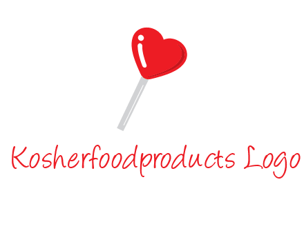 heart shape lollipop logo
