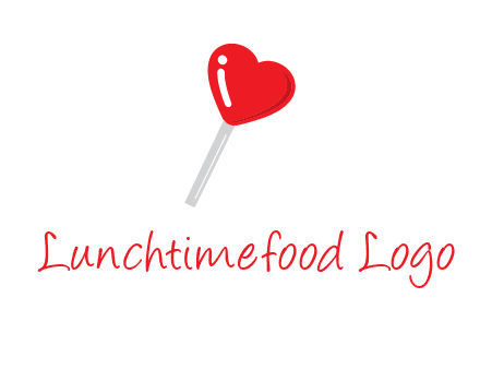 heart shape lollipop logo