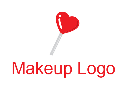 heart shape lollipop logo