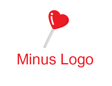 heart shape lollipop logo