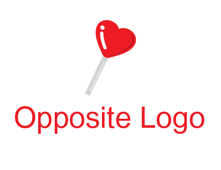 heart shape lollipop logo