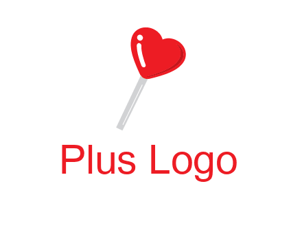 heart shape lollipop logo