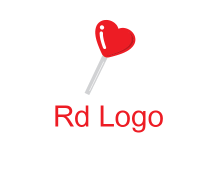 heart shape lollipop logo