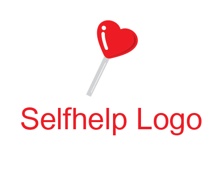 heart shape lollipop logo