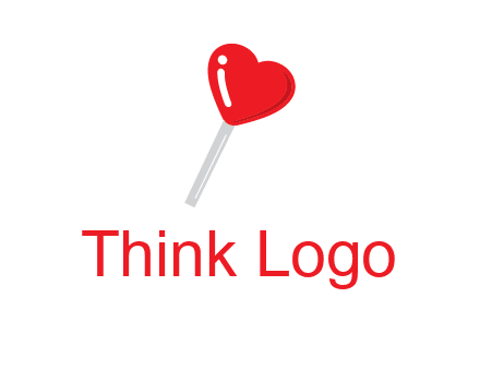 heart shape lollipop logo