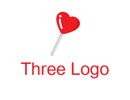 heart shape lollipop logo