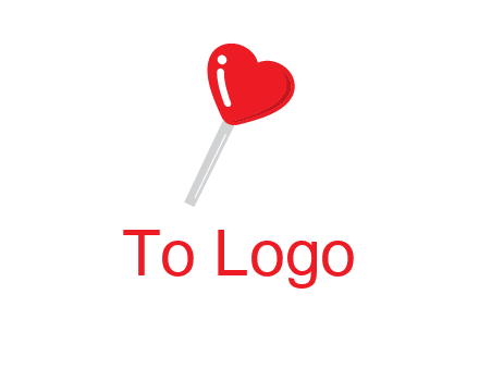 heart shape lollipop logo