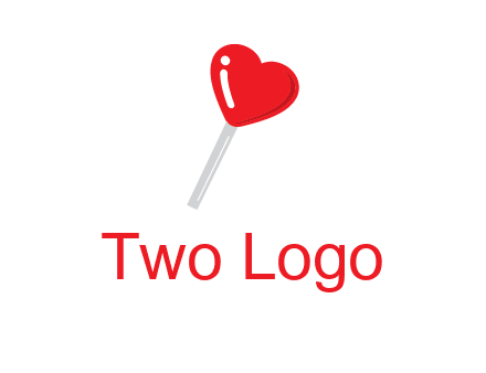heart shape lollipop logo