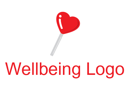 heart shape lollipop logo