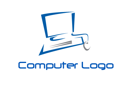 abstract computer with mouse logo
