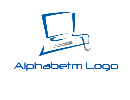 abstract computer with mouse logo