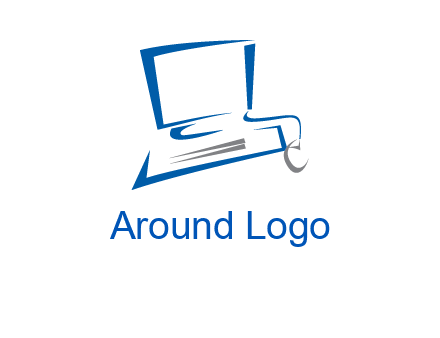 abstract computer with mouse logo