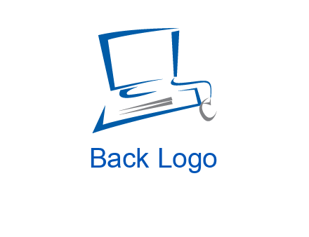 abstract computer with mouse logo