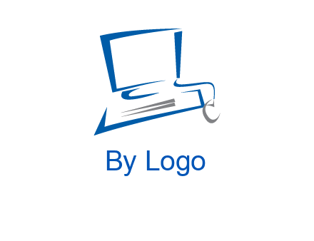 abstract computer with mouse logo