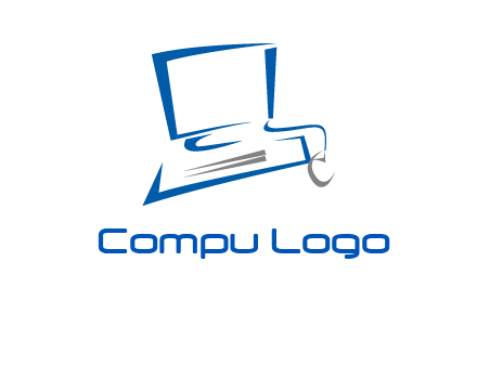 abstract computer with mouse logo