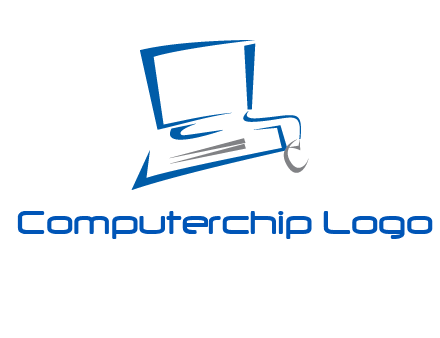 abstract computer with mouse logo