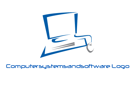 abstract computer with mouse logo