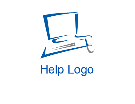 abstract computer with mouse logo