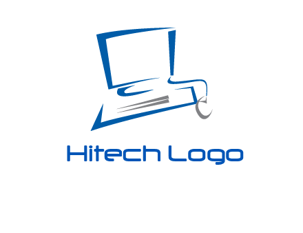 abstract computer with mouse logo