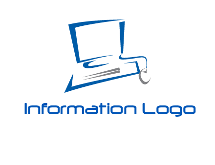 abstract computer with mouse logo