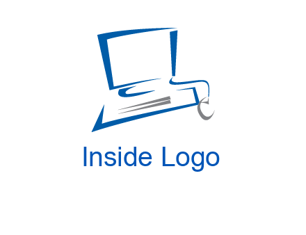 abstract computer with mouse logo