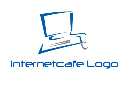 abstract computer with mouse logo